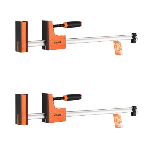 VEVOR 2 x Stangenklemmen für Holzbearbeitung 60,96cm Parallelklemmen-Set Orange