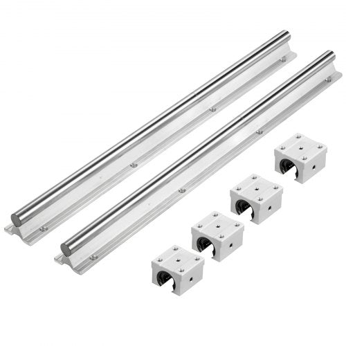 VEVOR Linearführung Linearschiene 500 mm SBR16 mit 4 Stück SBR16UU Führungswagen Kugelumlaufspindel Linearfuehrunge für 3D-Drucker