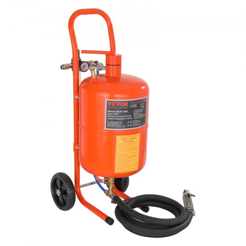 VEVOR Mobiles Sandstrahlgerät 18,92 L Sandstrahlanlage 243,84 cm ArbeitsschlauchSandstrahler 60–110 PSI Arbeitsdruck ideal zum Entfernen von Rost, Farbe, Flecken und das Polieren großer Flächen