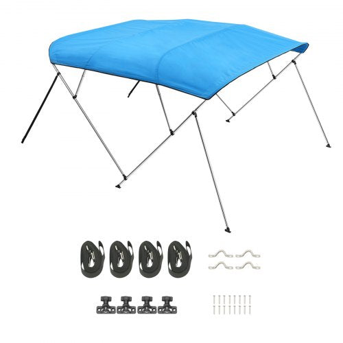 VEVOR Bimini Top Bootsverdeck Bootdach Sonnenverdeck Blau 4 Bögen 170-183cm