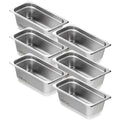 VEVOR 6 x Hotelpfannen Gastronormbehälter Edelstahl 1/3-Größe 326x177x99mm