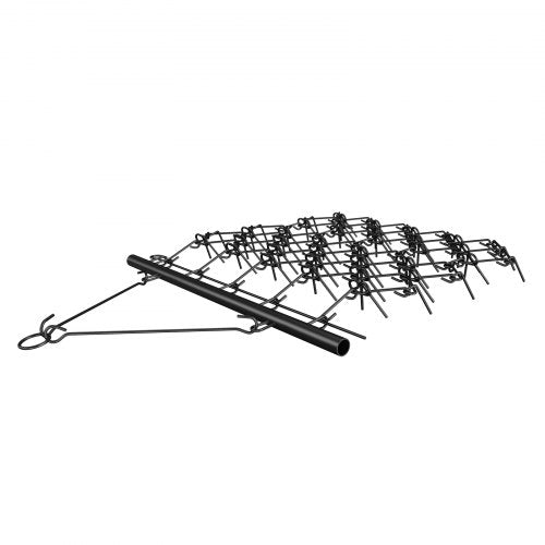 VEVOR Traktor Wiesenegge 2000 x 1210 mm Wiesenschleppe aus 4 mm dickem Q235-Stahl Feldegge mit 69x 10 cm langen Zinken Egge 100 mm Durchmesser der Anhängerkupplung Stahlkettenegge Rasenschleppe