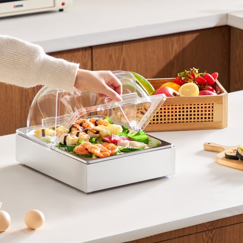 VEVOR Servierbehälter Gastronomie Buffet-Spender Serviertablett 1/2 Behälter