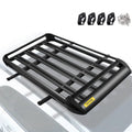VEVOR Schwarz Aluminium Dachgepäckträger Korb, Gepäckträger 127 x 90 x 14 cm, Gepäck Fracht Träger 100 kg, Relingträger mit Bars Auto Dachträger, Relingträger Leichtes