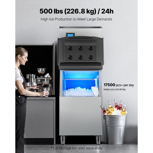 VEVOR Eismaschinenkopf Eiswürfelmaschine Eisbereiter (nur Kopf) 227 kg/Tag