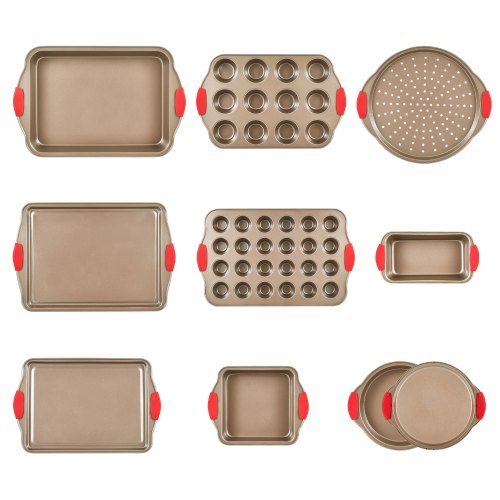 VEVOR Backform Küchenbackform Set 10-teilig Karbonstahl mit Silikongriffen