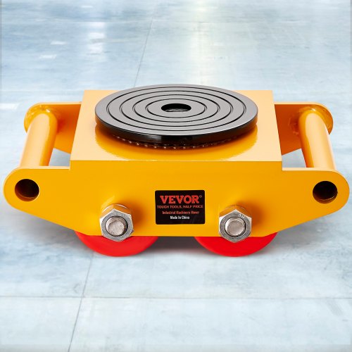 VEVOR Panzerrollen 6T Transportfahrwerk 280x210x105mm Transportrollen aus Kohlenstoffstahl Industrieroller mit 4 PU-Richtungsräder Roller Ф 135x9mm Drehplatte Möbeltransporthilfe Transportroller