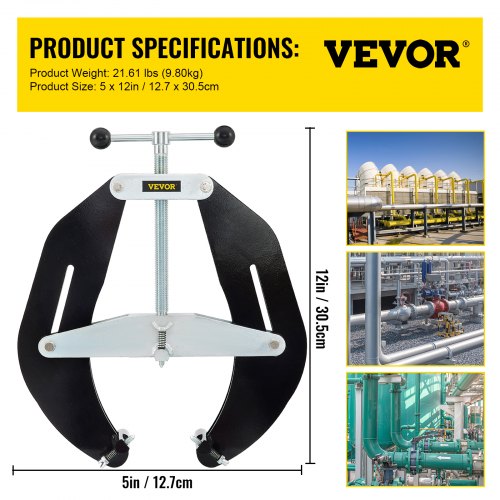 VEVOR Rohrschelle 12,7-30,5 cm Befestigungsschelle Rohrausrichtungsklemme Stahl