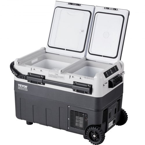 VEVOR Tragbarer Autokühlschrank Gefrierfach Kühlbox Kompressor 50L Dual Zone