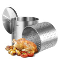 VEVOR Suppentopf Kochtopf Soßentopf 94,6L Edelstahl Kochen Soßen Korbdeckel