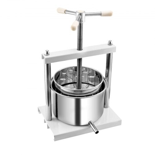 VEVOR Obstweinpresse Manuelle Presse Weinherstellung 5L Edelstahl Obstmühle