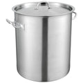 VEVOR Kochtopf 39,7 L Edelstahl, 350 x 410 mm Großvolumiger Suppentopf Komposit-Basis, als Spargeltopf Soßentopf Geeignet, Praktischer Küchentopf Große Zutaten, Induktionsherd Topf Induktionskochtopf