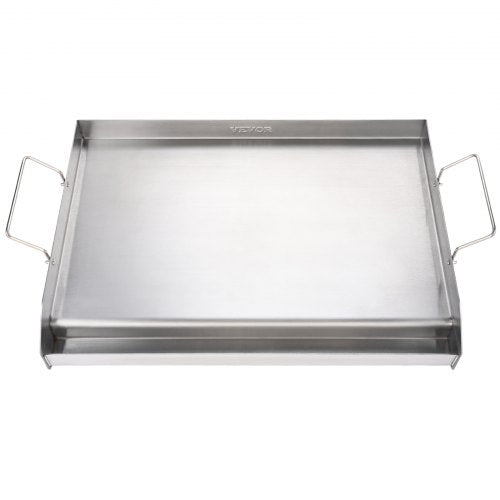 VEVOR Grillplatte 430 Edelstahl 58,7 x 39,5 x 9,9 cm - Universal Grillplatte 2 mm Dicke Verwendbar, Outdoor BBQ Party Grillplatte mit Griff Gasgrill für Gasgrill, Kohlegrill &amp; Elektrogrill Zubehör