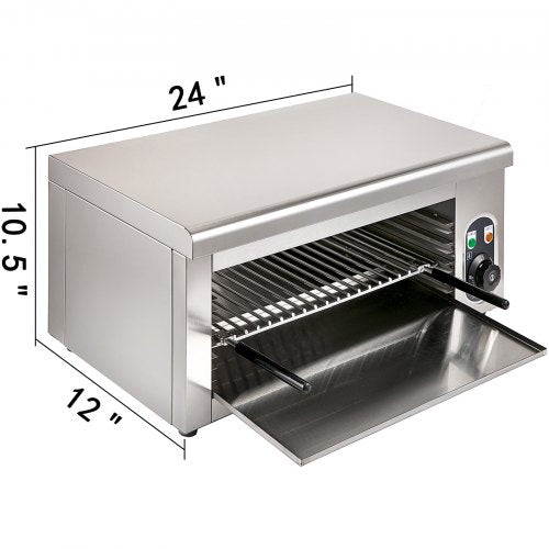 VEVOR Lift Salamander Gastro Salamander 2000 W Salamander Grill Arbeitsbereich 45 x 26 cm