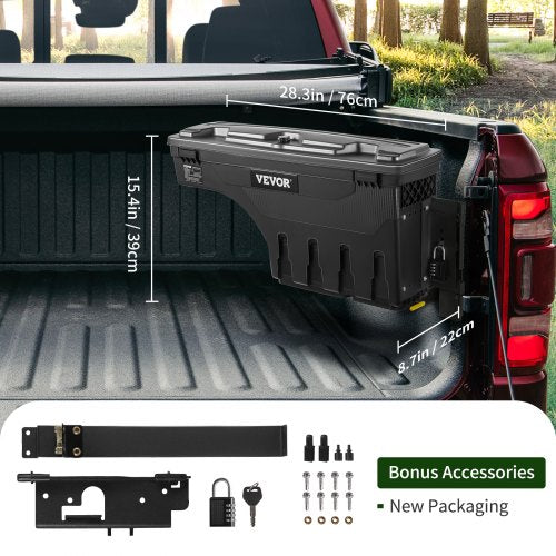 VEVOR LKW Staubox Staukasten Anhänger Deichsel 25L Kapazität Werkzeugkasten 34kg