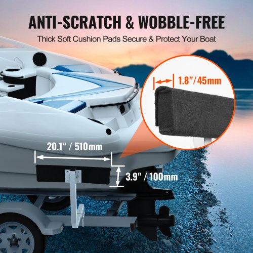 VEVOR T-Form Anhängerpfahl Bootsanhänger Anleitung Kurbelstütze Bootsführung, 330 mm Einstellbare Breite Boat Trailer Guide-on - Ersatzteile und Zubehör für Skiboot Fischerboot Segelbootanhänger