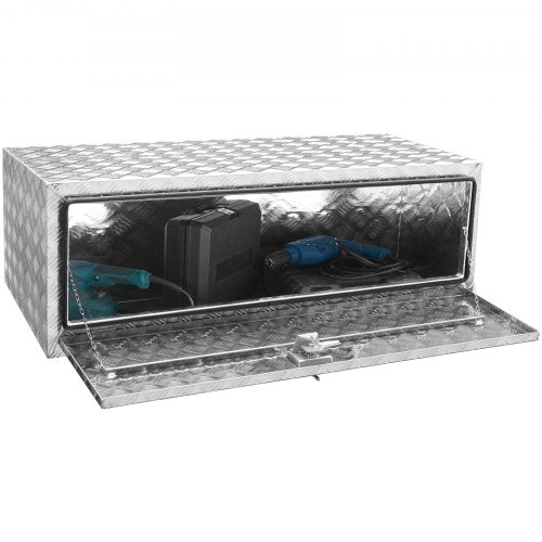 VEVOR Unterboden-Lkw-Box, 1219 x 610 x 610 mm Pickup-Aufbewahrungsbox, Aluminium-Werkzeugkasten mit Schloss &amp; Schlüsseln, Wasserdichte Anhänger-Werkzeugkiste für Lkw, Transporter, Anhänger usw.