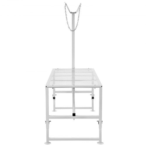 VEVOR Viehständer Trimmständer Ziegen Viehtrimmständer 53,3–83,8cm weiß