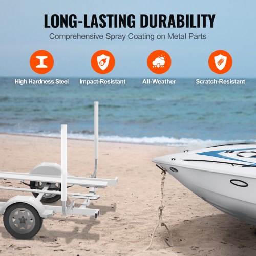 VEVOR L-Form 1,5 m Anhängerpfahl Bootsanhänger Anleitung Kurbelstütze Bootsführung, 30 cm Einstellbare Breite Boat Trailer Guide-on, Ersatzteile und Zubehör für Skiboot Fischerboot Segelbootanhänger