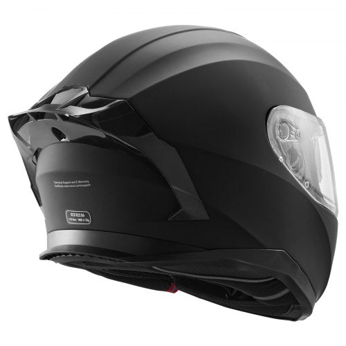 VEVOR Integralhelm Motorrad Motocrosshelm Motorradhelm 59-60cm Schwarz Größe L