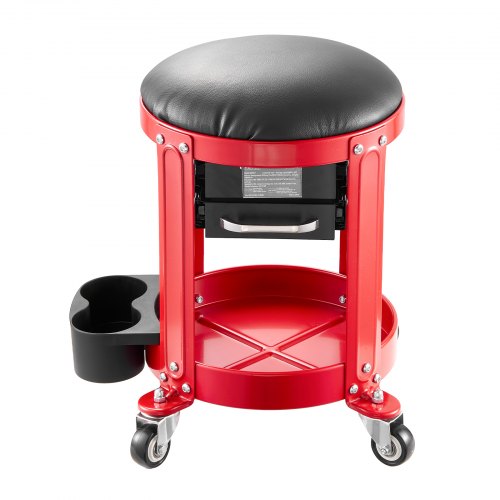 VEVOR Rollbarer Mechanikerhocker Verstellbarer Garagensitz mit Stauraum 136kg