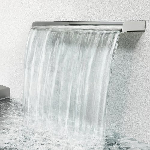 VEVOR Schwallduschen Wasserfall Pool aus Edelstahl Wasserfall Fontäne 60x26x8cm Schwallbrause 30mm Anschluss Schwalldusche Kompatibel