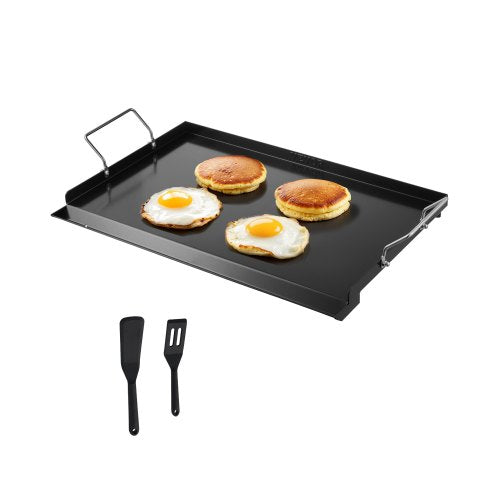 VEVOR Flache Grillplatte Grillpfanne Karbonstahl BBQ Kochgeschirr 606x360mm