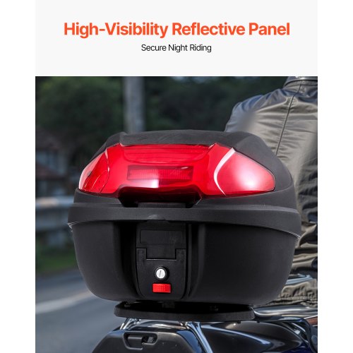 VEVOR Motorradkoffer Top Case Universal Motorrad Tasche 38L Topbox Wasserdicht