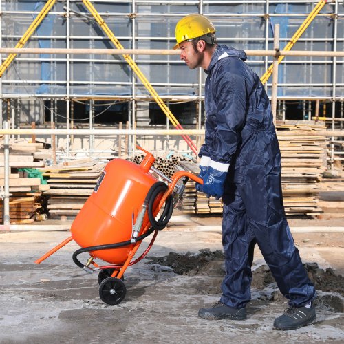 VEVOR Mobiles Sandstrahlgerät 75,7 L Sandstrahlanlage ca. 244 cm Arbeitsschlauch Sandstrahler 60–110 PSI Arbeitsdruck ideal zum Entfernen von Rost, Farbe, Flecken und das Polieren großer Flächen