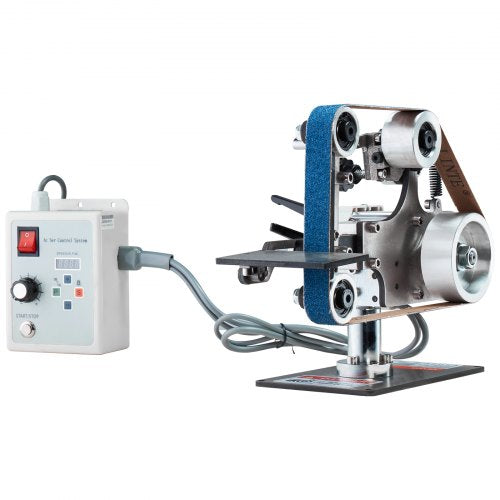 VEVOR Bandschleifmaschine 762x25,4mm Bandschleifer Schleifer VFD 2 Schleifmodi