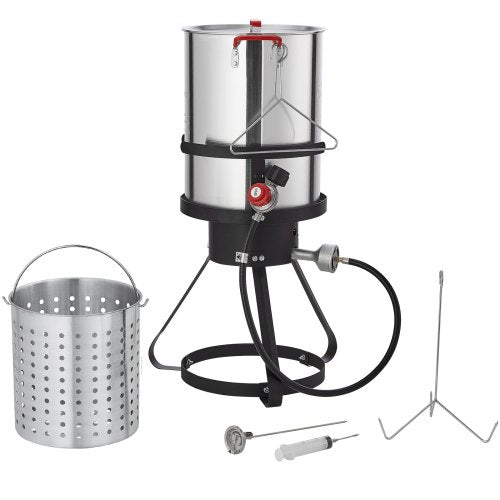VEVOR 30 Qt Truthahn-Fritteuse, Propankessel, Dampfgarer, Suppentopf, Aluminium, für den Außenbereich