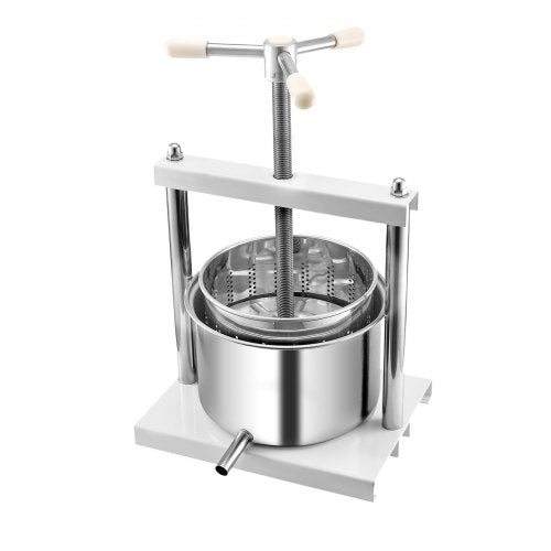 VEVOR Obstweinpresse Manuelle Presse Weinherstellung 5L Edelstahl Obstmühle