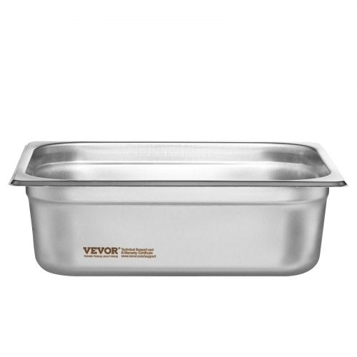 VEVOR 8 x Hotelpfannen Gastronormbehälter Edelstahl 1/2-Größe 326x266x102mm