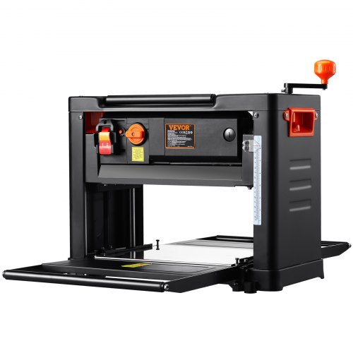 VEVOR Dickenhobelmaschine 2000W Leistung Dickenhobel 3 Hobelmesser Hobelmaschine 23500U/min Hobelbreite 33cm Max. Schnittstärken 15cm Tischhobelmaschine 52,5x69,6x48cm Ideal zur Holzbearbeitung