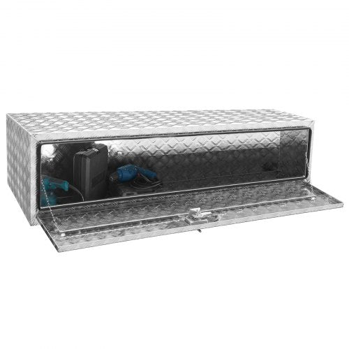 VEVOR Unterboden-Aluminium-Werkzeugkasten für LKW, 152,4 x 61 x 61 cm, Werkzeugaufbewahrung für Anhänger und Wohnmobile