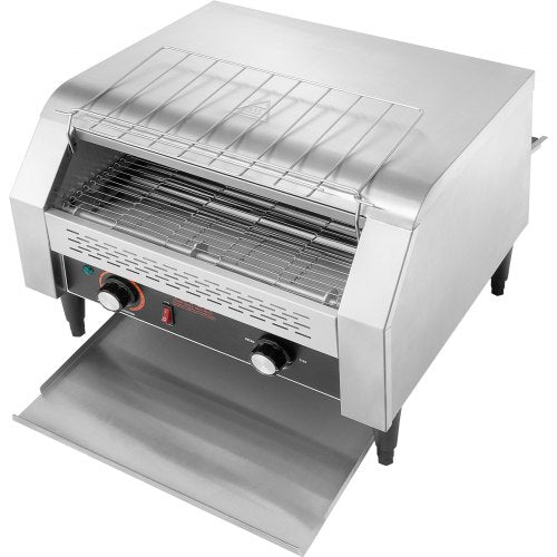 VEVOR Durchlauf-Toaster 1770 W Förderbandtoaster, Kettentoaster, Drei multifunktionale Betriebsarten 450 Scheiben pro Stunde, Kommerzieller Toaster Förderband Edelstal Restaurants, Bäckereien Silber