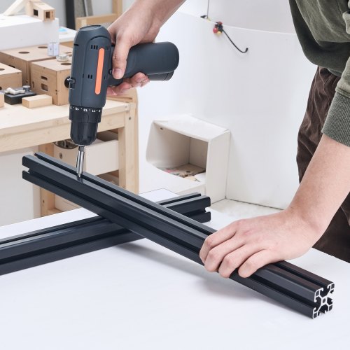 VEVOR 4er Set Aluprofil 600mm Nutenprofil 4040 Aluminium Linear Schiene