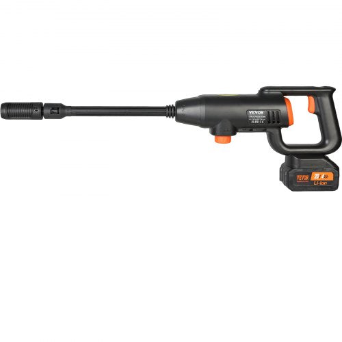 VEVOR Akku Hochdruckreiniger Kabellos Wasser Druckreiniger Spritzpistole Druckreinigerpistole (220W 21V, 40bar, zur mobilen Reinigung und Bewässerung, 4L/min, inkl. Zubehör, Ladegerät)