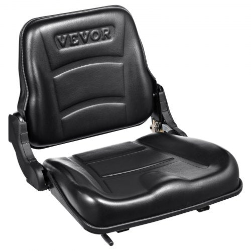VEVOR Universal Traktorsitz aus PVC-Kunstleder und Polyurethanschaum Traktor Schleppersitz mit verstellbarer Rückenlehne und Mikro-Sicherheitsschalter Treckersitz Fahrersitz 160–340mm Schlitz