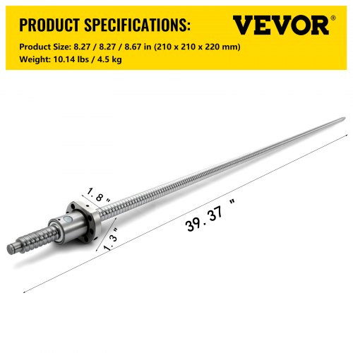 VEVOR Linearfuehrung Linearführunge Linearschiene 1 set RM1605 1000mm Anti-backlashed Kugelgewindetrieb &amp;BF12/BK12&amp; 6.35*10mm Kupplung