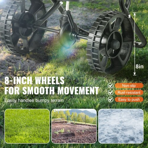 VEVOR 25LB Broadcast Spreader Walk-Behind Rasenstreuer Dünger Gartensämaschine