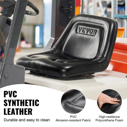 VEVOR Universal Traktorsitz aus PVC-Kunstleder und Polyurethanschaum Traktor Schleppersitz mit Entwässerungslöchern und Mikro-Sicherheitsschalter Fahrersitz Einzelsitz 160–340mm Schlitz