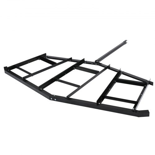 VEVOR Schleppegge 2200 x 2070 x 100 mm Traktor Wiesenegge Wiesenschleppe aus 4 mm dickem Q235-Stahl Feldegge Einstellbarer Querstangenbereich 203,2/406,4 mm Rasenschleppe ATVs, UTVs, Gartentraktoren