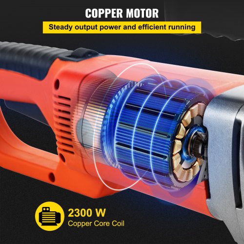 VEVOR Tragbare Gewindeschneidmaschine, Elektrischer Rohreinfädler für Rohre mit Tragetasche, 6 Matrizen 1/2", 3/4", 1", 1-1/4", 1-1/2",2", 2300 W 220 V Elektro-Gewindeschneidmaschine(EU PLUG 220V)