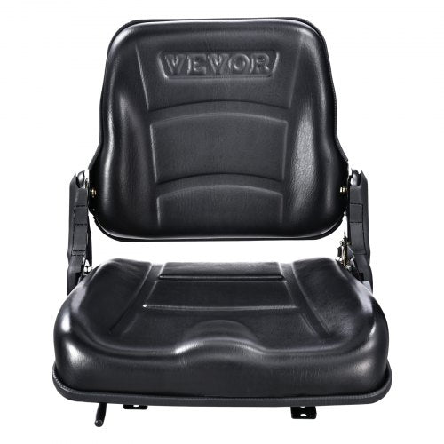 VEVOR Universal Traktorsitz aus PVC-Kunstleder und Polyurethanschaum Traktor Schleppersitz mit verstellbarer Rückenlehne und Mikro-Sicherheitsschalter Treckersitz Fahrersitz 160–340mm Schlitz