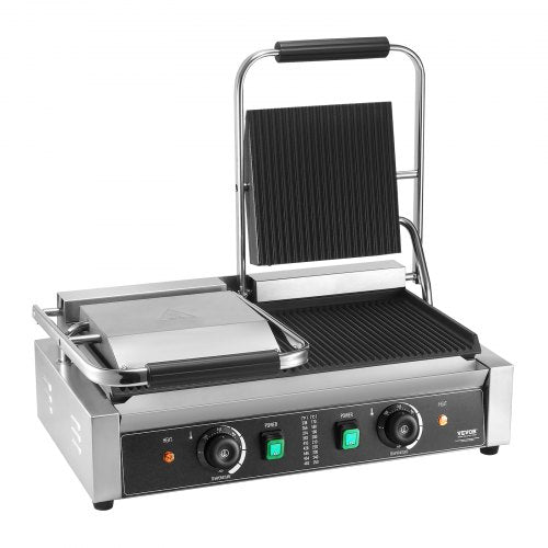 VEVOR Kommerzielle Panini Grill Doppelplatte Sandwichmaker-Platte 485x230mm