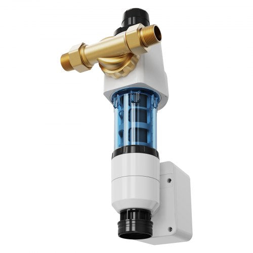 VEVOR Spin-Down-Filter, 40 Mikron-Sedimentfilter für das ganze Haus für Brunnenwasser, 3/4 Zoll GM + 1 Zoll GM, 4 T/H hohe Durchflussrate, für Wasserfiltersysteme für das ganze Haus