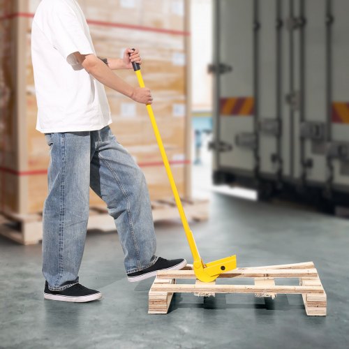VEVOR Palettenbrecher 114,3cm Lattenheber 907kg Tragfähigkeit Brechstangen Q235 Kohlenstoffstahl Abbruch-&amp; Hebelstange inkl.Handschuhe Pallet Buster Universalkonstruktion