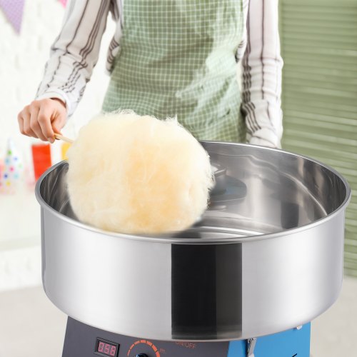 VEVOR Elektrische Zuckerwattemaschine, 1000 W Zuckerwattegeräte, Kommerzielle Zuckerwattemaschine mit Edelstahlschüssel &amp; Zuckerlöffel, Perfekt für Kindergeburtstage zu Hause, Familienfeiern (Blau)