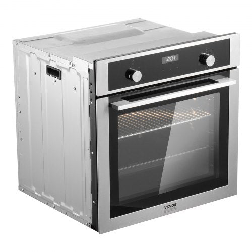 VEVOR Einzel-Wandofen Elektrischer Einbau-Wandofen 9 Funktionen 76L 3550W